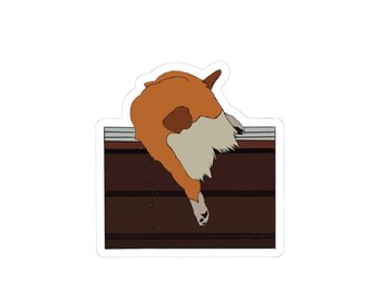Corgi Collection: Struggling Escape Artist (Dog Kiss-Cut Sticker)