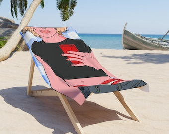 Strawberry Twinks Collection Beach Towel: Vibrant Summer Accessory for Beach Days