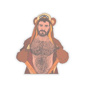 Gay Halloween Bear Sticker: Cuddly Costume Kiss-Cut Vinyl image 6