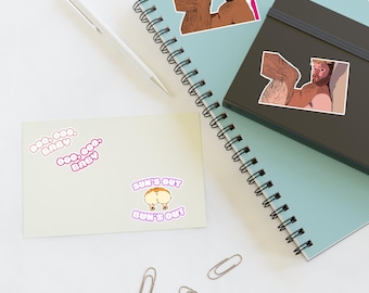 Ooo, Ooo, Baby Sticker Sheet: Gay Bear Art (Water-Resistant Vinyl)