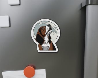Beagle Kollektion: Howling at the Moon (Die-Cut Magnete)