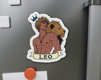 Zodiac Boys Collection: Leo, The Lion (Gay Die-Cut Magnets)