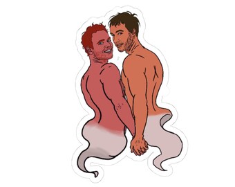 Ghost Collection: Ghost Lovers (Gay Kiss-Cut Sticker)