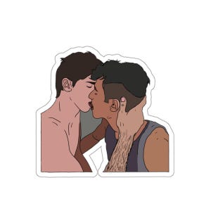 Pink Kollektion: Lover&#39;s Kiss (Gay Kiss-Cut Aufkleber)