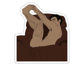 Bottom's Up Collection: In the Couch Chillin' (Gay Kiss-Cut Sticker)
