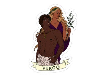 Zodiac Boys Collection: Virgo, The Maiden (Gay Kiss-Cut Sticker)
