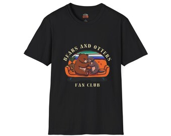 Retro Vibes: Bears and Otters Fan Club(Gay Art Softstyle T-Shirt)