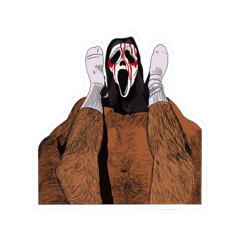 Halloween 2023: ¡Grita, nene! (pegatina troquelada de Halloween gay) imagen 1