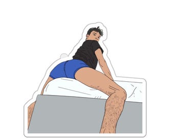 Bottom's Up Collection: Big Booty Bobby (Gay Kiss-Cut Sticker)