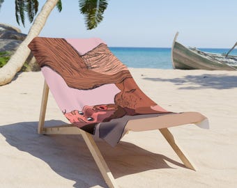 Vibrant Pink Beach Towel: Fun Summer Accessory