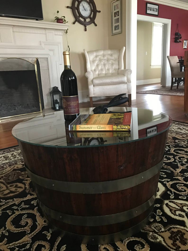 Indoor Outdoor Wine Barrel Coffee Table