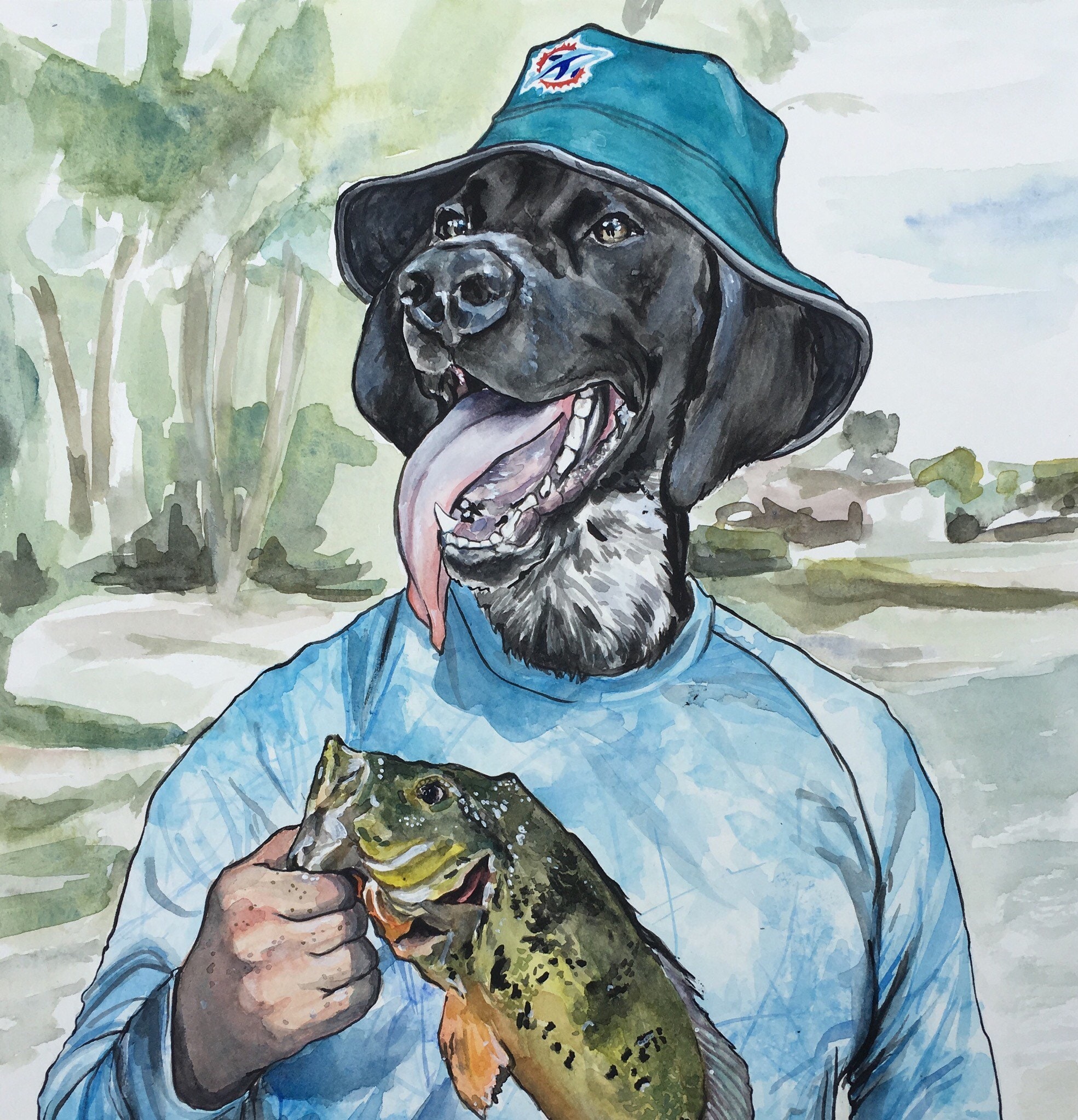 Painting Of Dog Character Princess Bride Hound Dog German Etsy