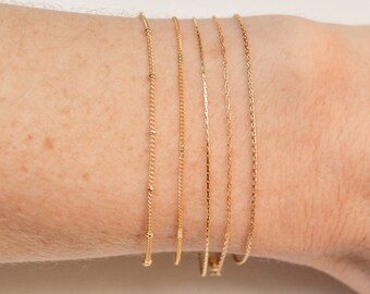 thin gold bracelet