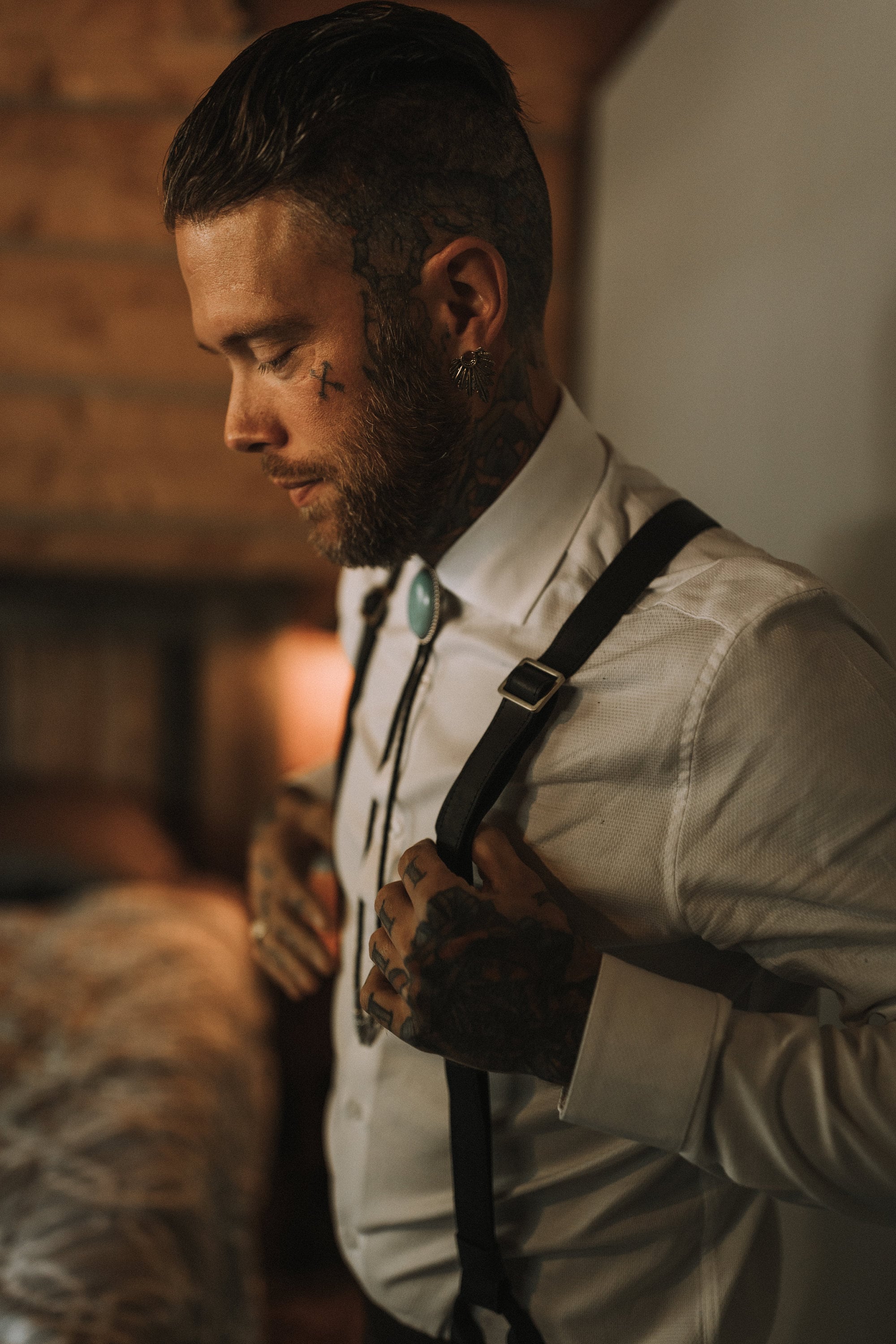 Men's Leather Suspenders Personalized Classic Mens Gifts Suspenders with Button and Clip Options
