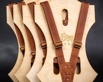 Personalized Leather Groomsmen Suspenders Set: Wedding Accessory, Free Personalization