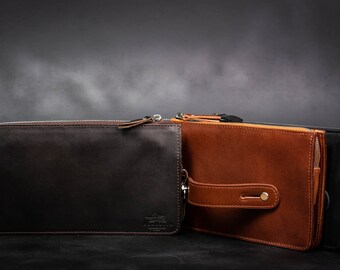 leather handbag Gift for him Men's clutch bag