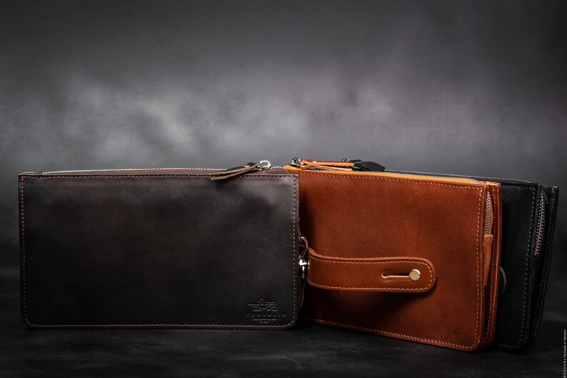 Men's clutch bag leather handbag Gift for him Etsy