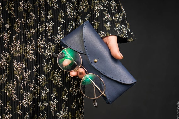 Custodia Occhiali In Pelle - 3 Pezzi Morbidi Per Occhiali Da Sole E Lettura - Portaocchiali Unisex Blu, Rosa, Arancione - Foto 3