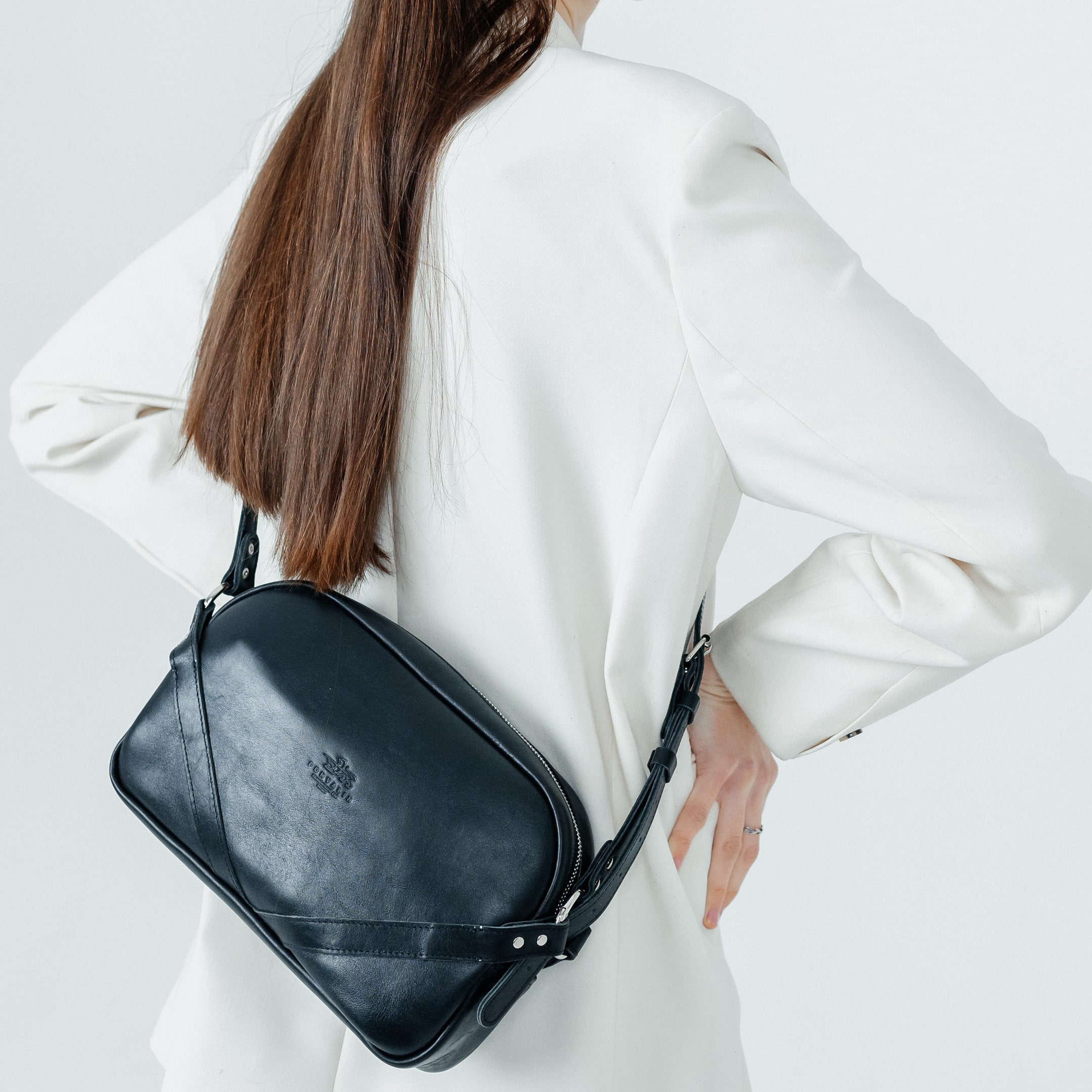 Borsa Da Polso Uomo In Vera Pelle Jennifer Jones - Portafoglio Multiscomparto 20x12.5x10cm - Foto 8