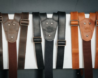 Button suspenders for man, Groomsmen gift, Fast USA shipping 1-5 days