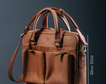 Leather briefcase personalized, Laptop Bag, Messenger Bag