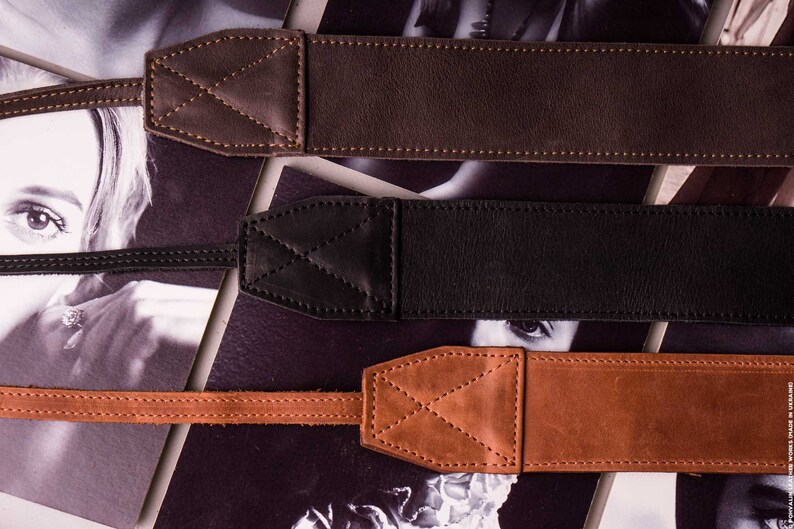 Leather camera strap personalized photographer gift Etsy