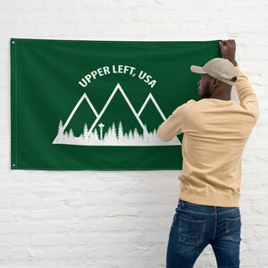 Upper USA Flag - Forest Green