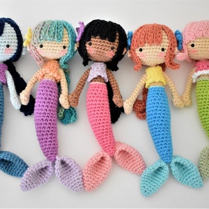 Mini Mermaid Crochet Doll Pattern / Amigurumi / Photo Tutorial
