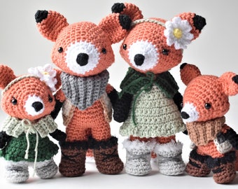 Fox Family Crochet Amigurumi Pattern / Photo Tutorial