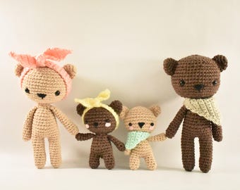 Bear Family Crochet Amigurumi Pattern / Photo Tutorial