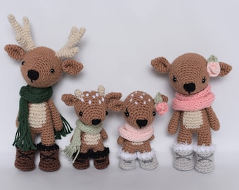Deer Family Crochet Amigurumi Pattern / Photo Tutorial