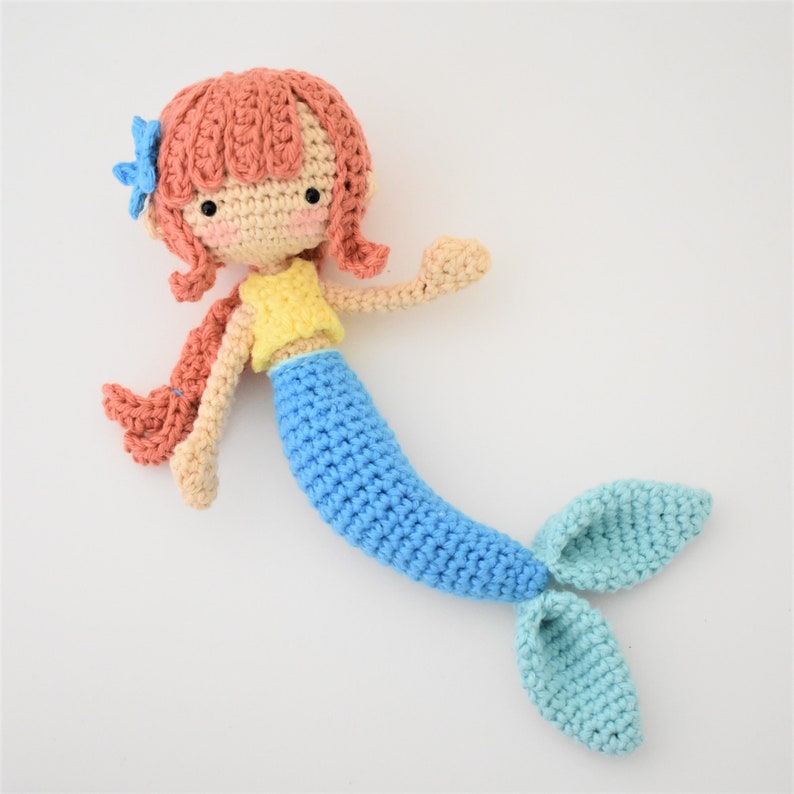 Mini Mermaid Crochet Doll Pattern / Amigurumi / Photo Tutorial image 2