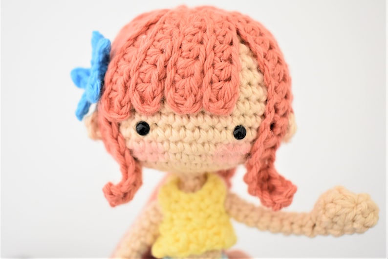 Mini Mermaid Crochet Doll Pattern / Amigurumi / Photo Tutorial image 3