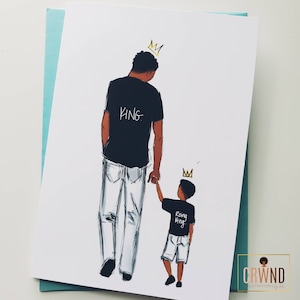 Happy Father's Day from Son - Black Father's Day Card | Black Fathers | From Son | African American Greeting Cards | Black Dad
