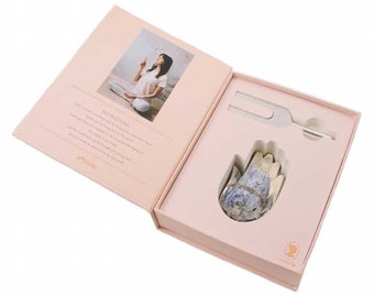 Attune - Sound Healing Crystal Kit - Tuning Fork and Hand Crystal Dish Set - Ariana Ost