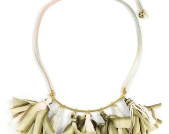 Dip Dyed Dancing Tassel Necklace