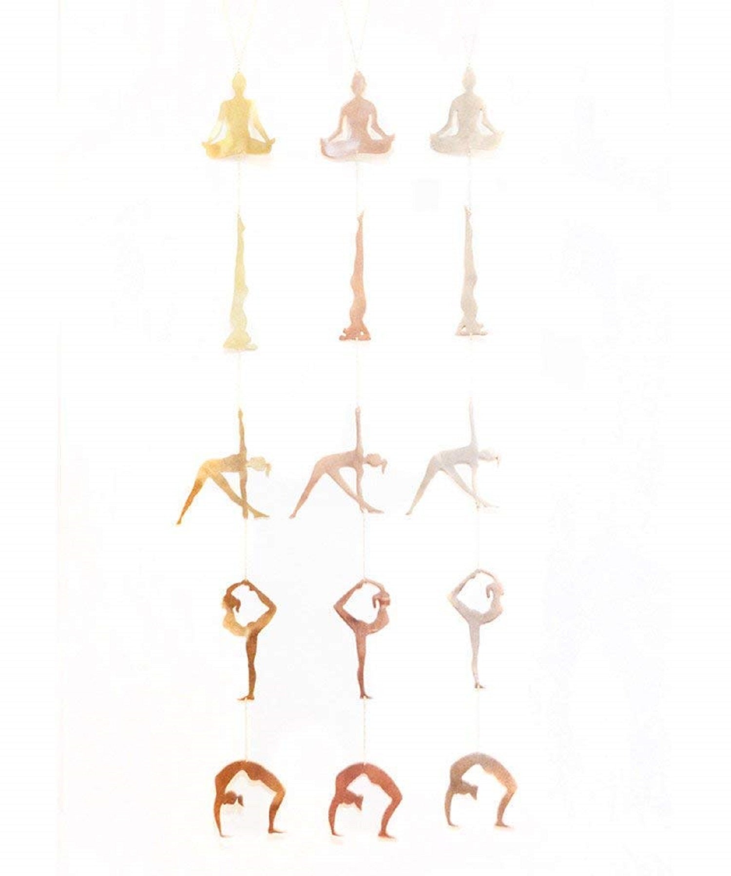 Inversion Lotus Yoga Pose Brass Wall Decor - Handmade in NYC (39