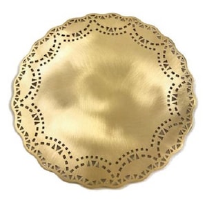 Doily Tabletop Trivet with Silicone Feet-Finished Satin Brushed Clean Effect for Hot Dishes - Ariana Ost