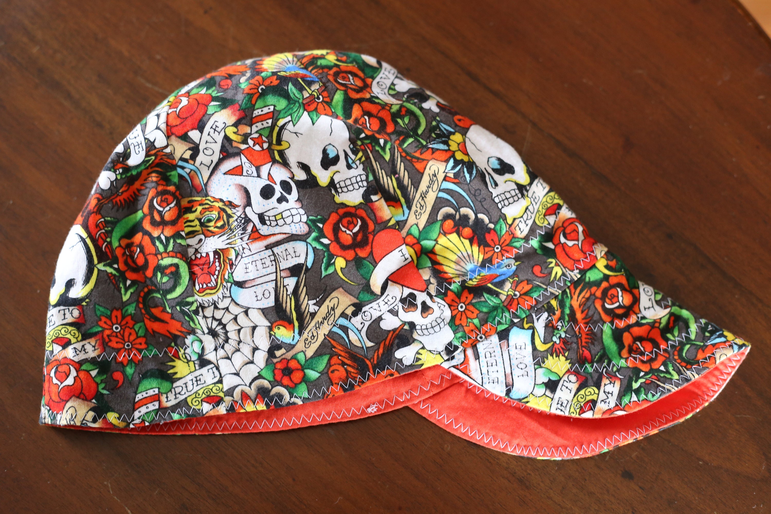 Custom welders welding cap hat skull reversible 6 panel skull Etsy