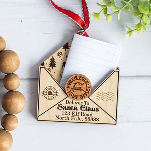 Christmas List Ornament, Letter To Santa Ornament, Christmas Keepsake Gift, Dear Santa Ornament