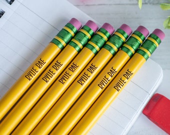 Jumbo Pencils Set Of 6, Kindergarten Pencil Set, My First Round Pencil, Custom Kids Name Pencils, Custom Engraved Pencils, School Pencils