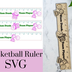 Basketball Ruler Laser Cut SVG File
