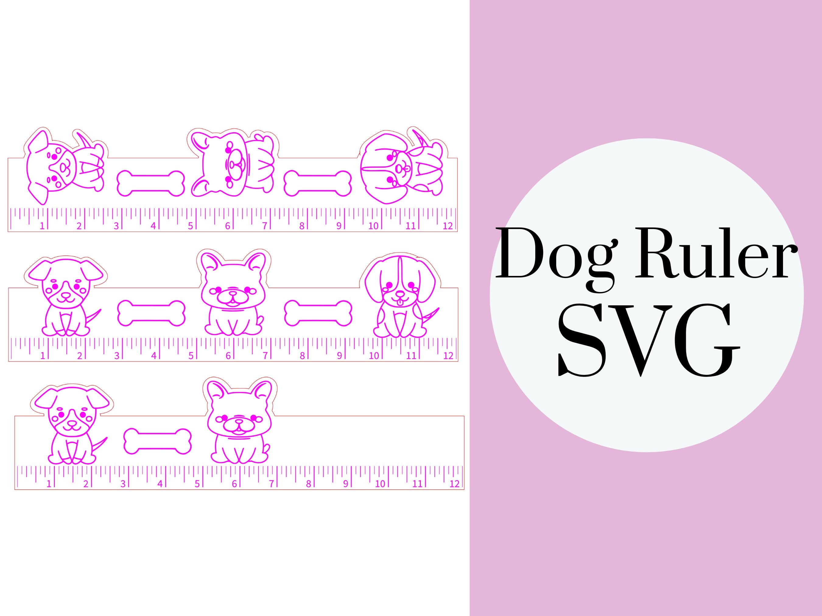 Puppy Dog Ruler Laser Cut SVG File - Etsy