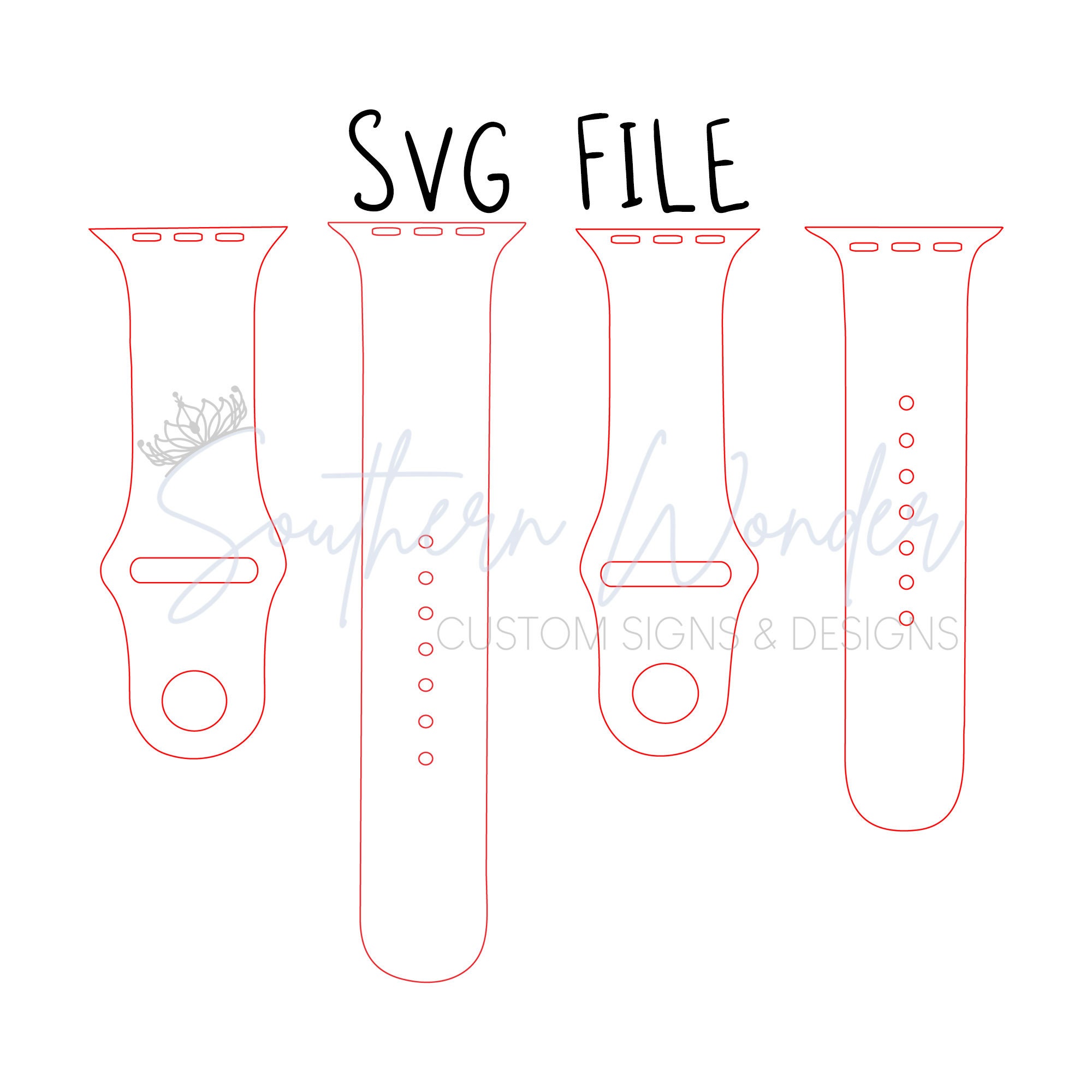 Watch Band SVG Template Etsy Watch Band SVG Template Etsy