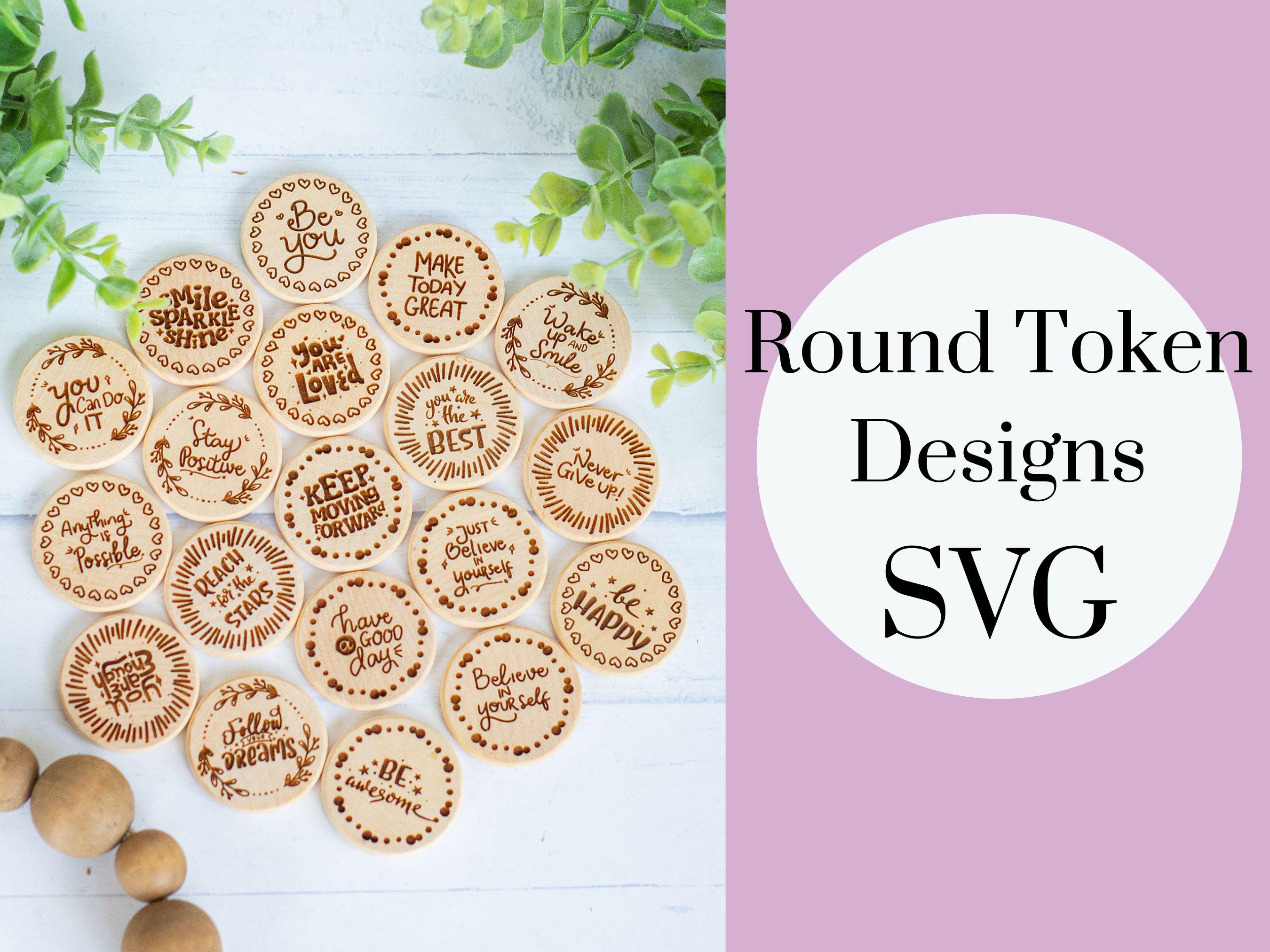 Ready-to-engrave Affirmation Token Design: SVG Laser Files (instant ...
