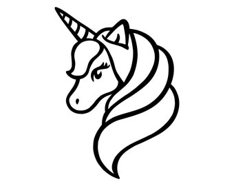 unicorn head clipart etsy uk