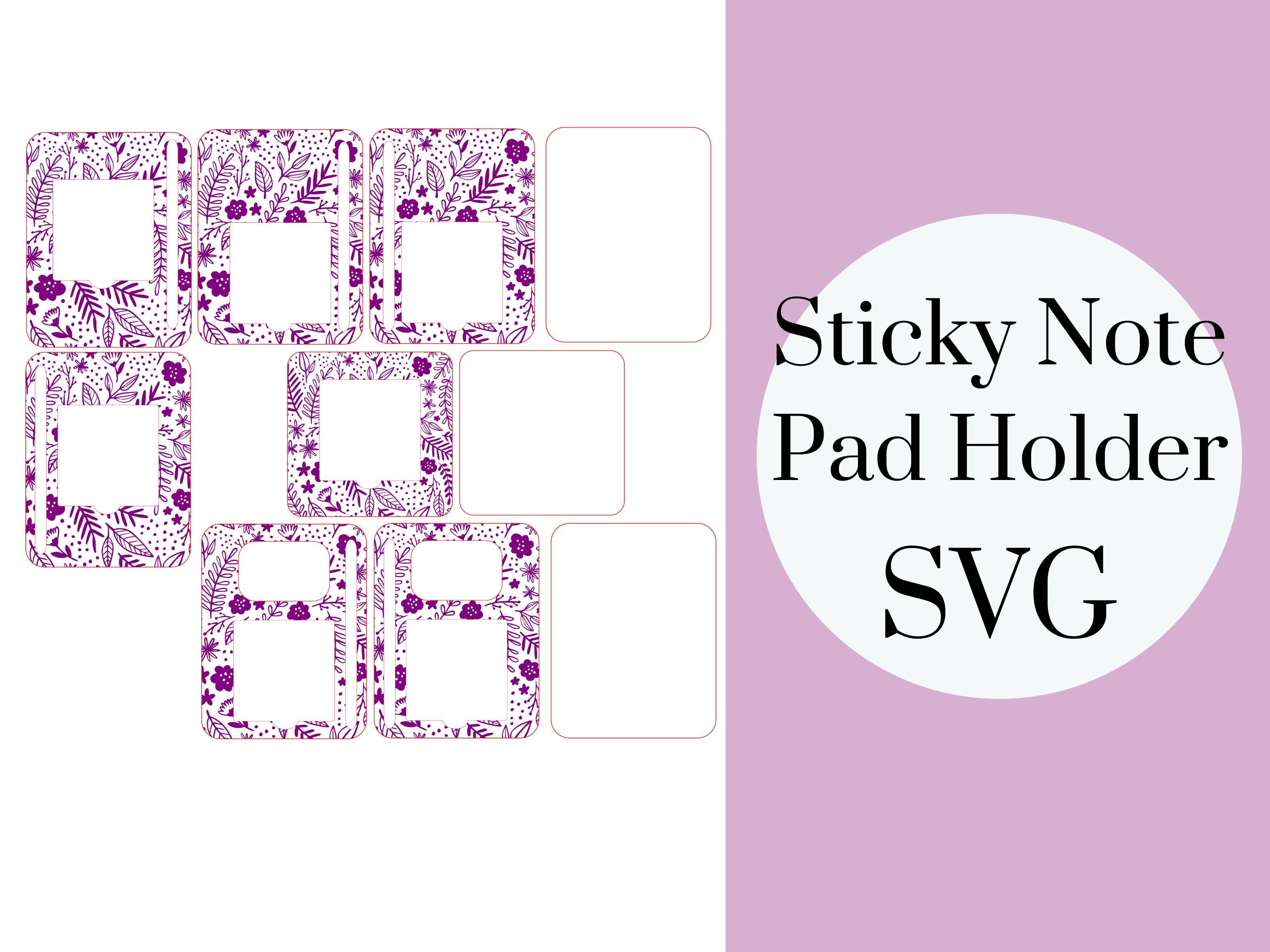 Floral Sticky Note Pad Holder SVG Laser Cut File (digital Download) - Etsy