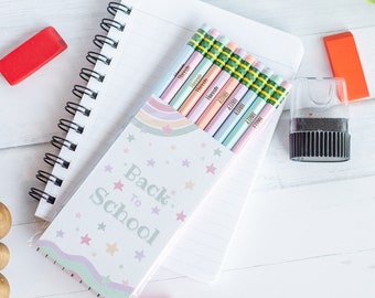 Personalized Pastel Pencils: Custom Engraved Name, Set of 10