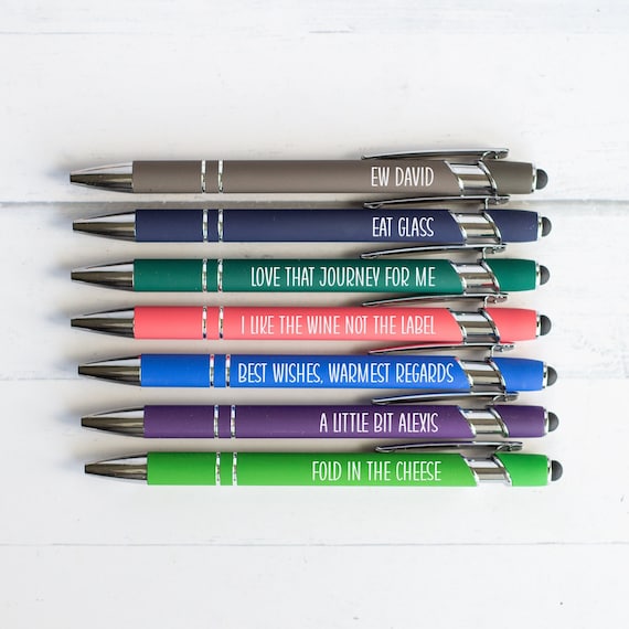 Schitts Creek Quote Pens, Funny Sarcastic Pen Set, Black Ink