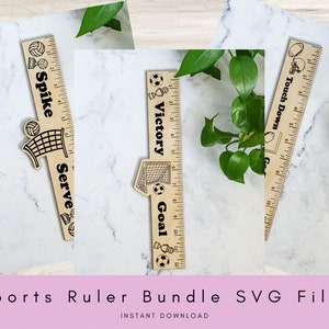 Sports Ruler Bundle Laser Cut SVG File